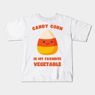 LAZY COSTUME CANDY CORN IS MY FAVORITE VEGETABLE Kids T-Shirt